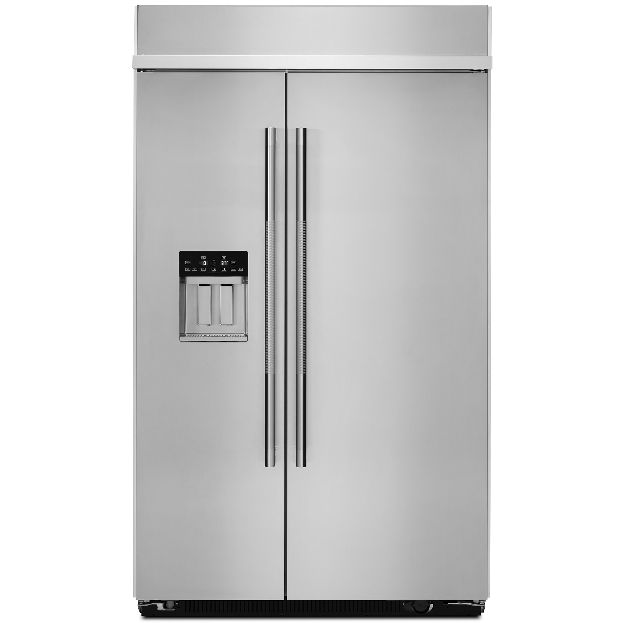 JennAir Rise 48 in. 29.4 cu. ft. Built-In Counter Depth Side by Side Refrigerator with Ice & Water Dispenser - Stainless Steel, , hires