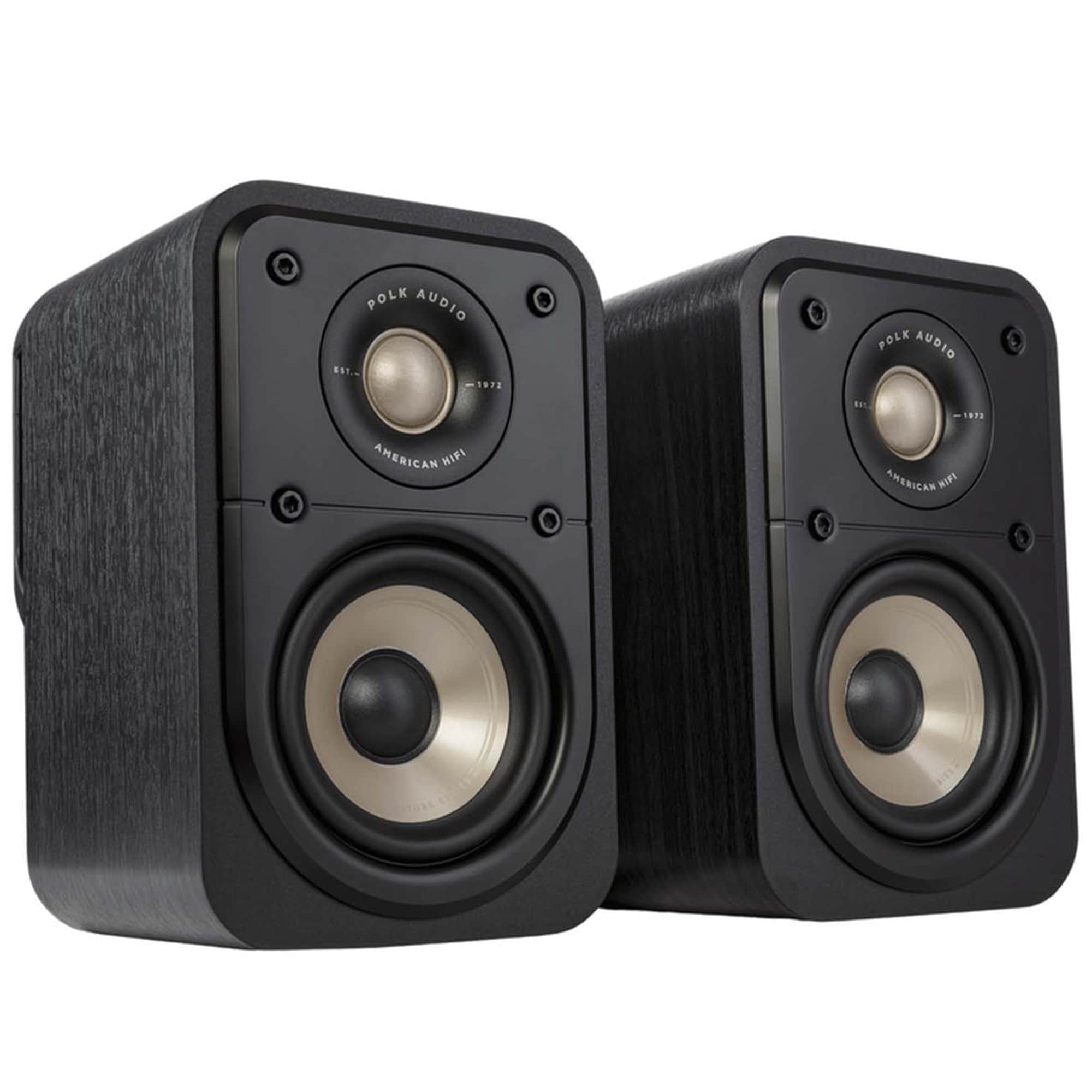 Polk Signature Elite ES10 High Quality Wall-Mountable Satellite Surround Speakers (Pair) - Black, Black, hires