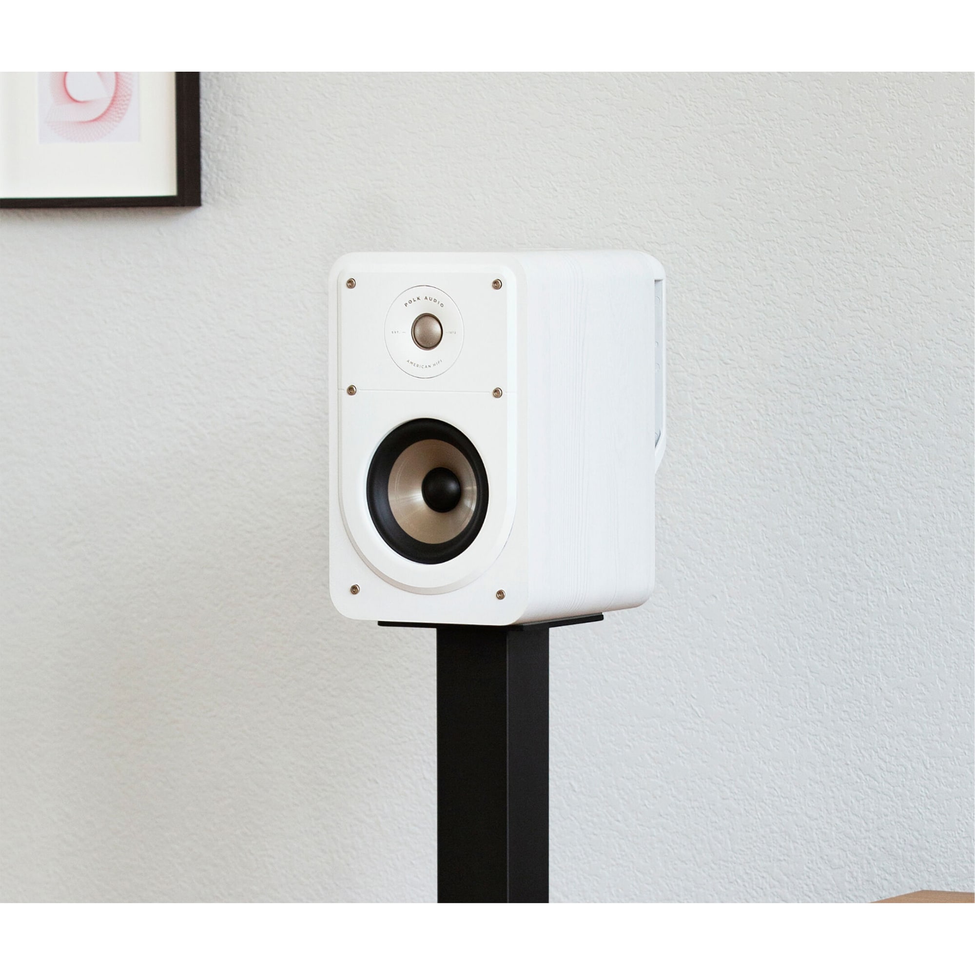 Polk Signature Elite ES15 High-Quality Compact Bookshelf Speakers (Pair) - White, White, hires