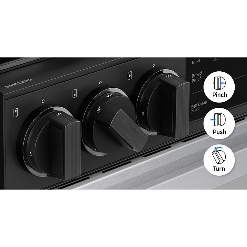 Samsung Bespoke 30 in. 6 cu. ft. Smart Slide-In Gas Range with 5 Sealed Burners - Stainless Steel, Stainless Steel, hires