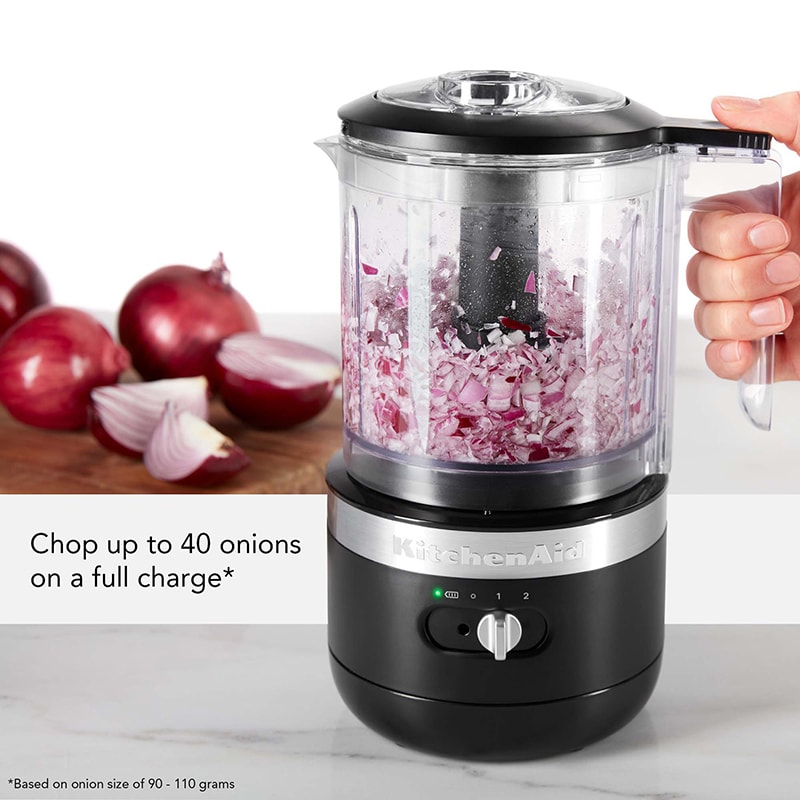 KitchenAid 5-Cup Cordless Food Chopper - Black, , hires