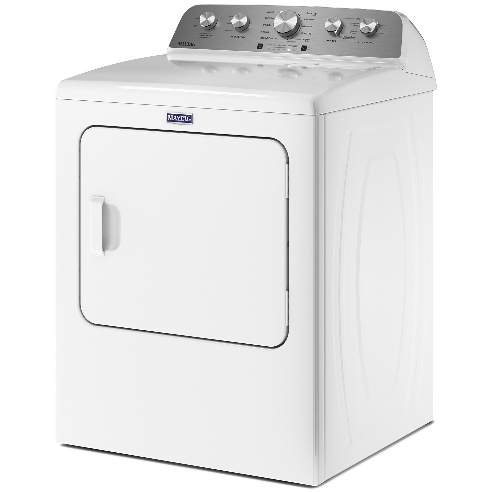Maytag 29 in. 7.0 cu. ft. Electric Dryer with 10 Dryer Programs, 4 Dry Options & Wrinkle Care - White, White, hires