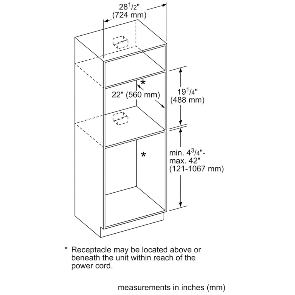 Thermador Professional Series 30 in. 1.6 cu. ft. 1000W Built-In Microwave with Convection & Sensor Cooking - Stainless Steel, , hires