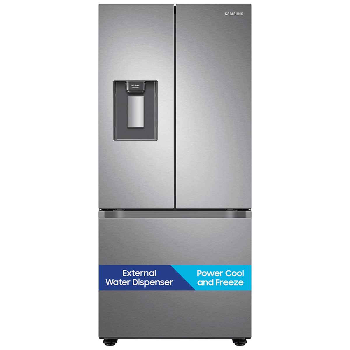 Samsung 30 in. 22 cu. ft. Smart French Door Refrigerator with Water Dispenser - Fingerprint Resistant Stainless Steel, Fingerprint Resistant Stainless, hires