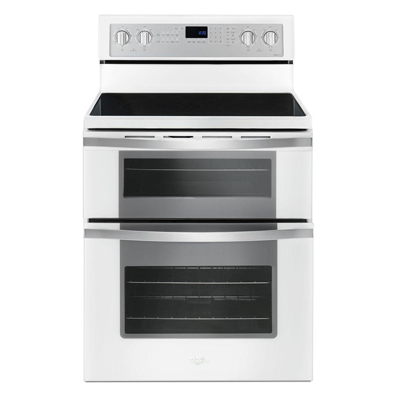 Whirlpool 30 in. 6.7 cu. ft. True European Convection Double Oven Electric Range with Radiant Burners - White Ice, White Ice, hires