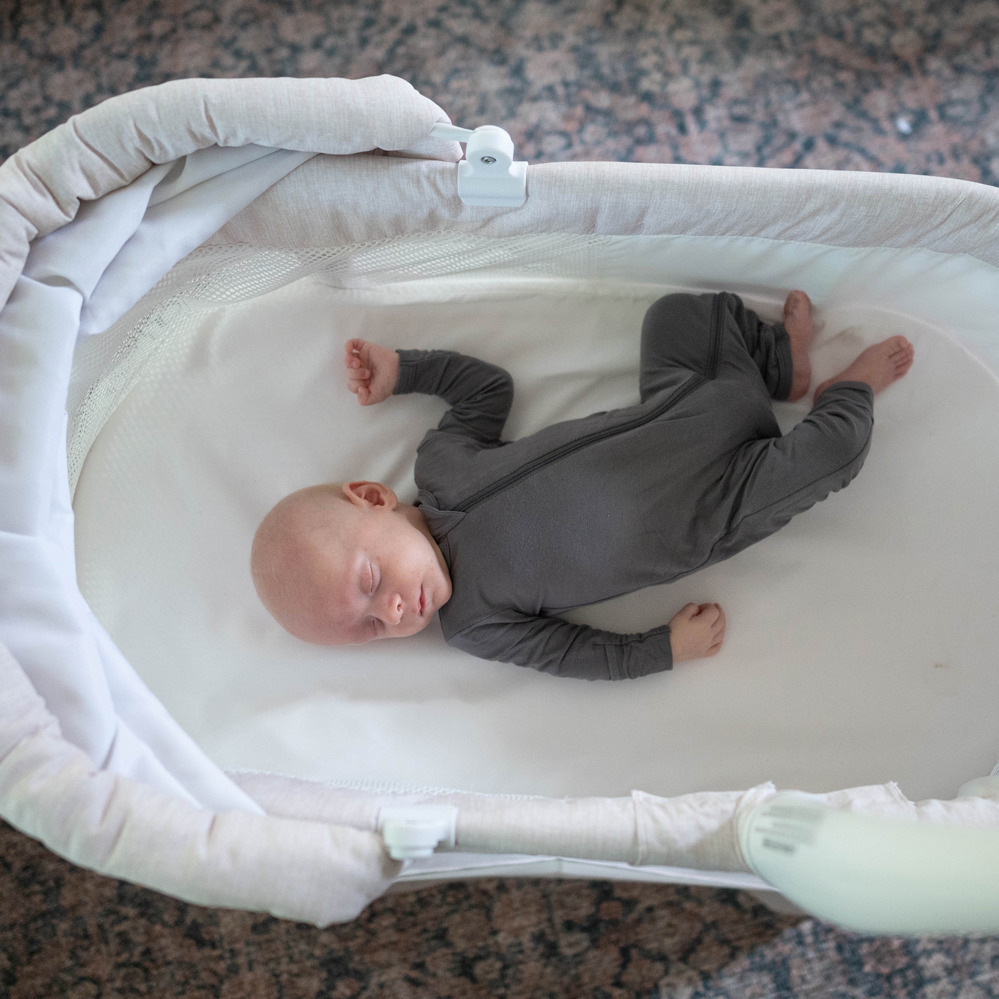 TruBliss Sweetli Calm Bassinet with Cry Recognition - Wheat Melange, , hires