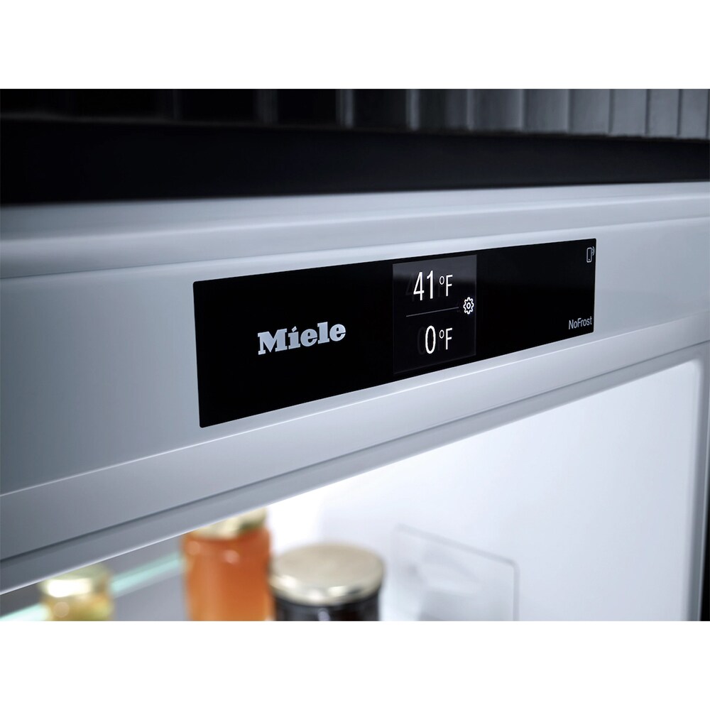 Miele 24 in. 8.7 cu. ft. Built-In Smart Counter Depth Bottom Freezer Refrigerator with Ice Maker - Stainless Steel, , hires