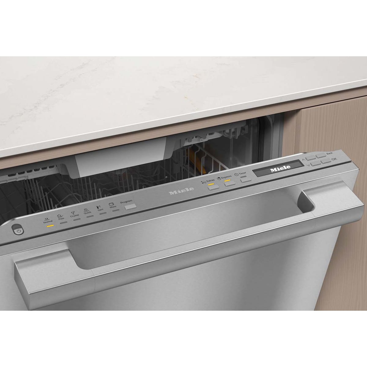 Miele 24 in. Top Control Smart Dishwasher with 42 dBa Sound Level & 3rd-Rack - Stainless Steel, , hires