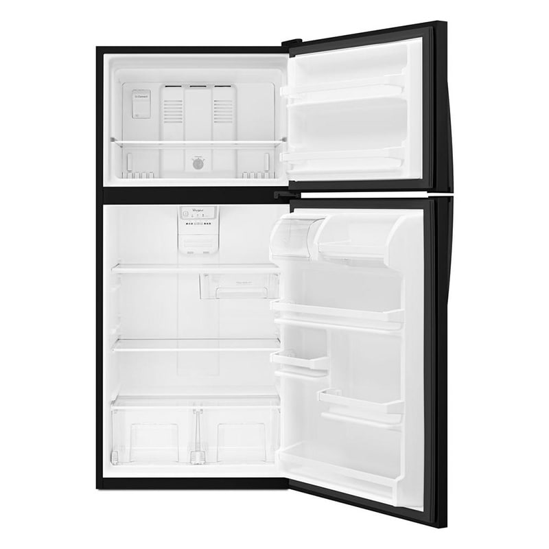 Whirlpool 30 in. 18.2 cu. ft. Top Freezer Refrigerator - Black, Black, hires