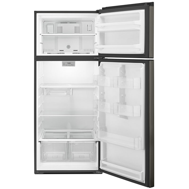Whirlpool 28 in. 18 cu. ft. Top Freezer Refrigerator - Black Stainless, , hires