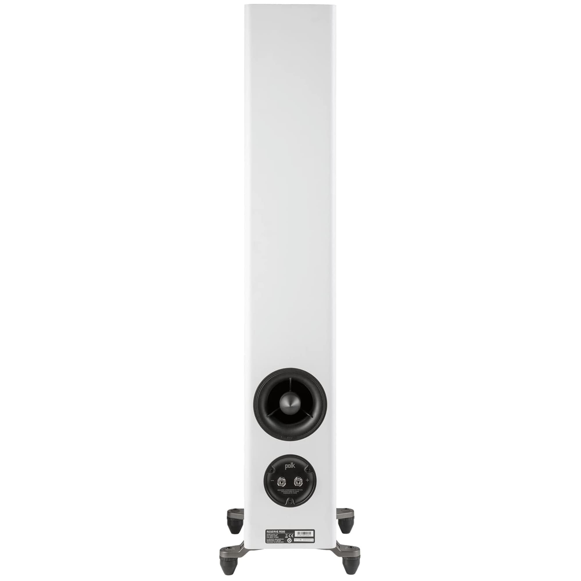 Polk Reserve R500 Premium Compact Floor-Standing Tower Speaker - White, White, hires