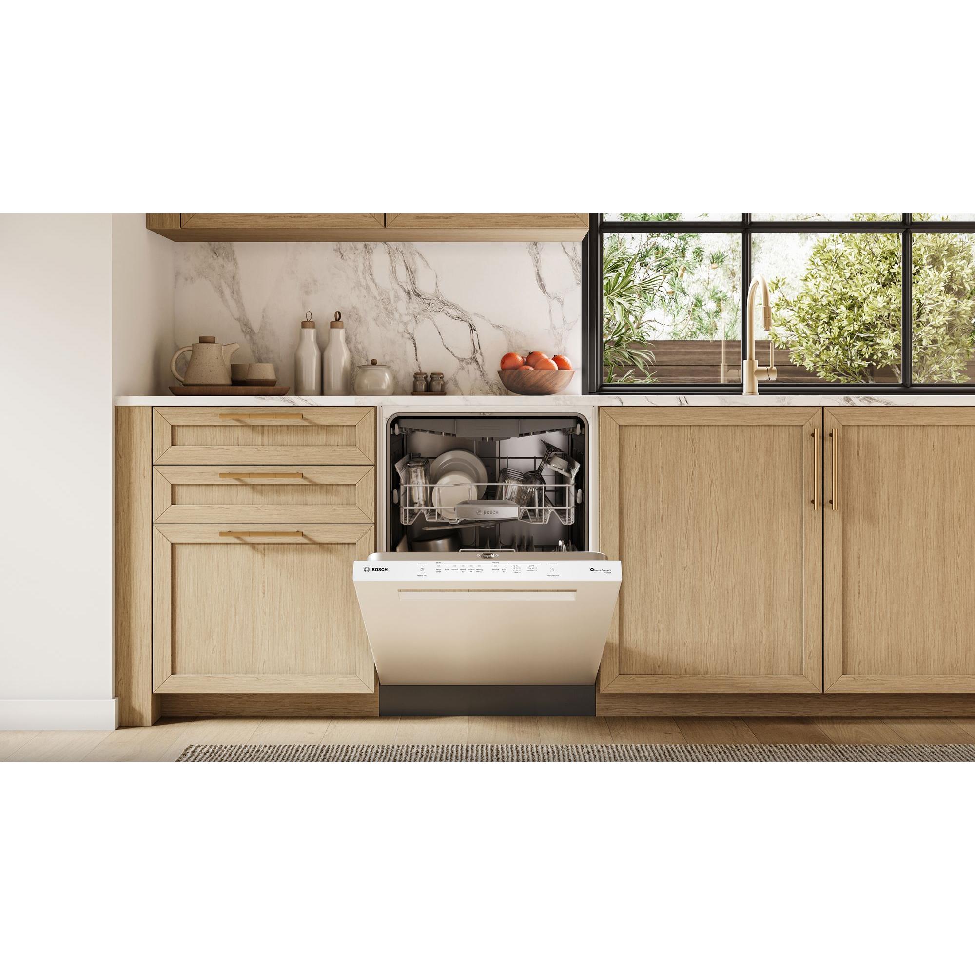 Bosch 500 Series 24 in. Top Control Smart Dishwasher with 44 dBA Sound Level, 3rd Rack, AutoAir & Pocket Handle - White, , hires