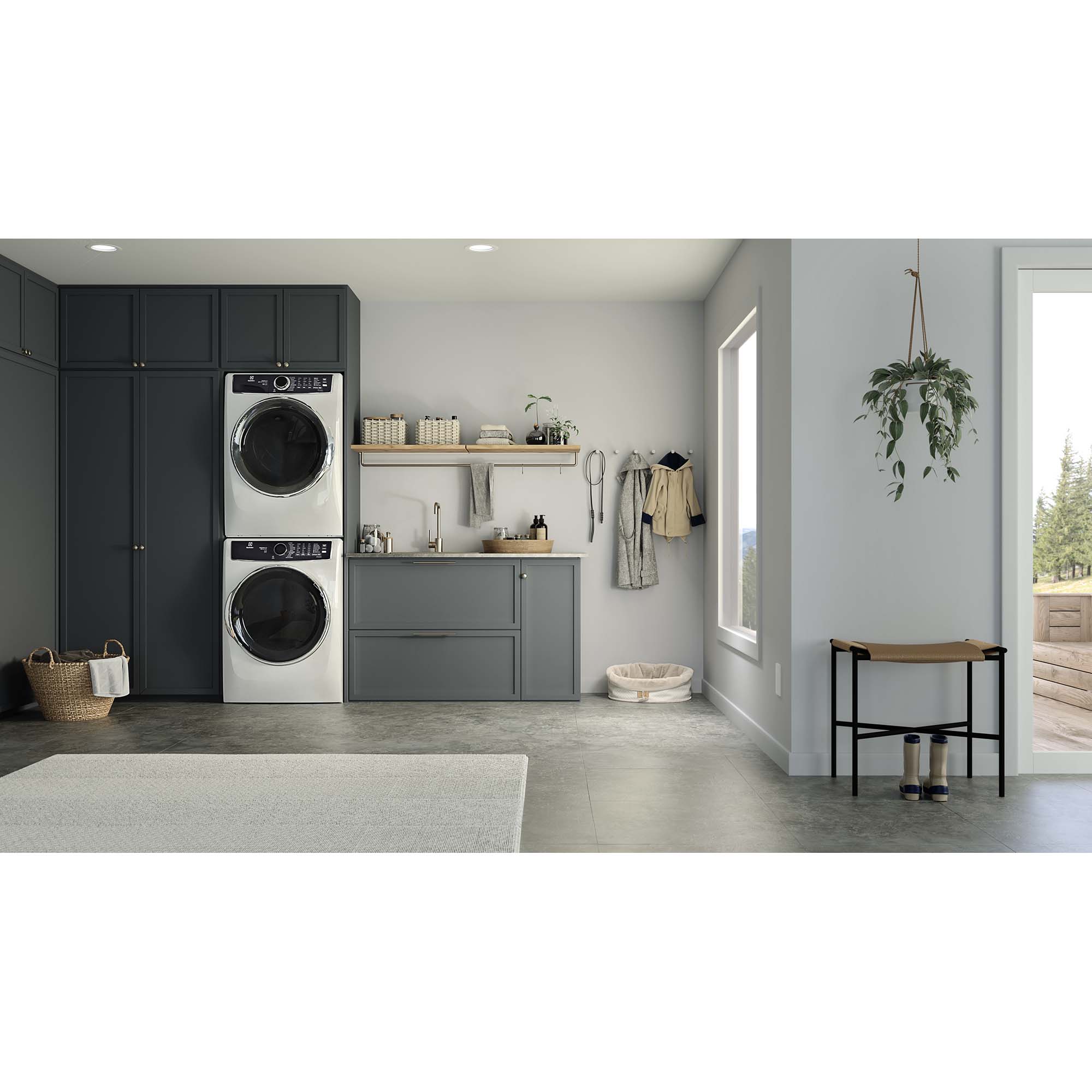 Electrolux 600 Series 27 in. 4.5 cu. ft. Stackable Front Load Washer with Perfect Steam, LuxCare Plus Wash System & SmartBoost -White, White, hires