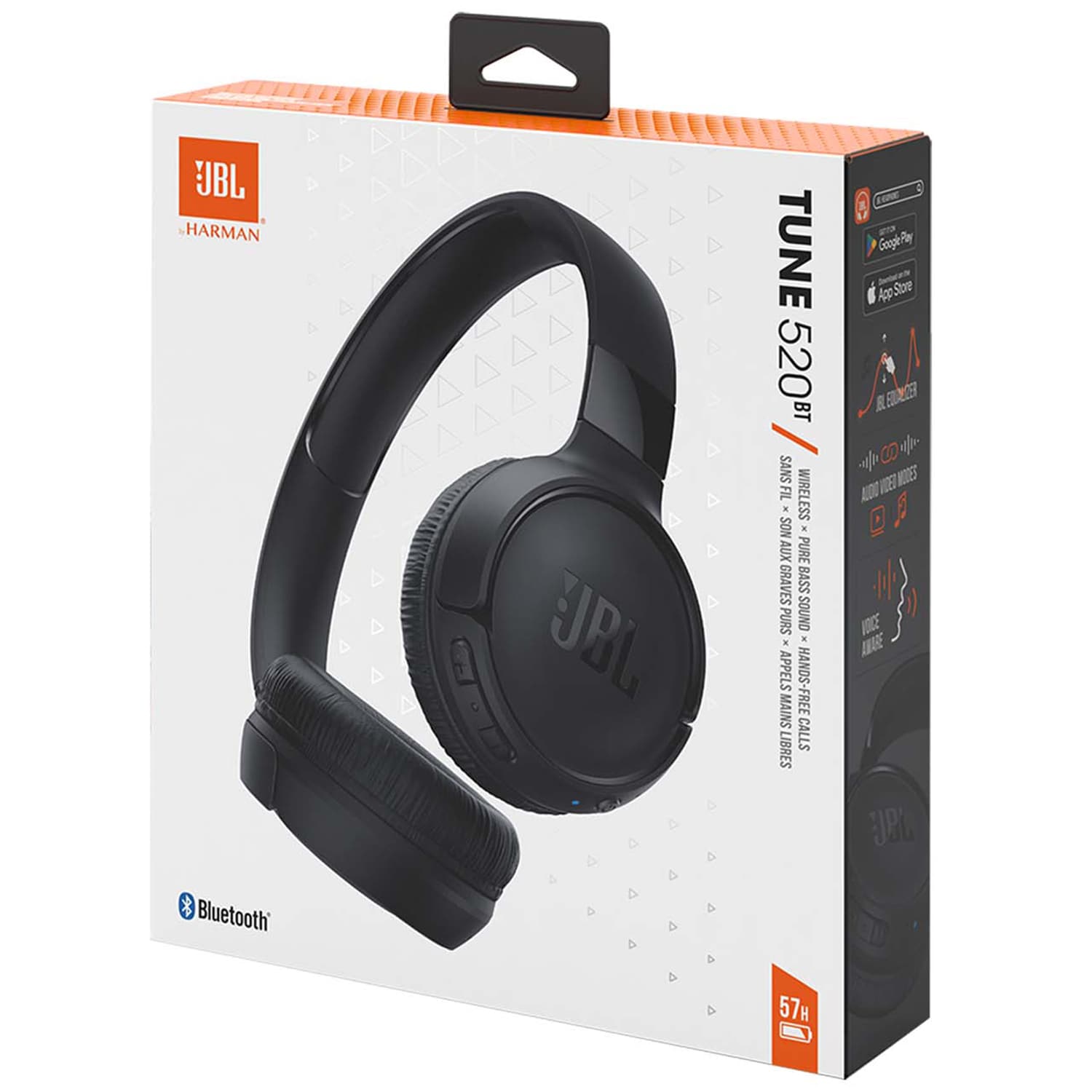 JBL - T520 On Ear Wireless Headphone - Black, , hires