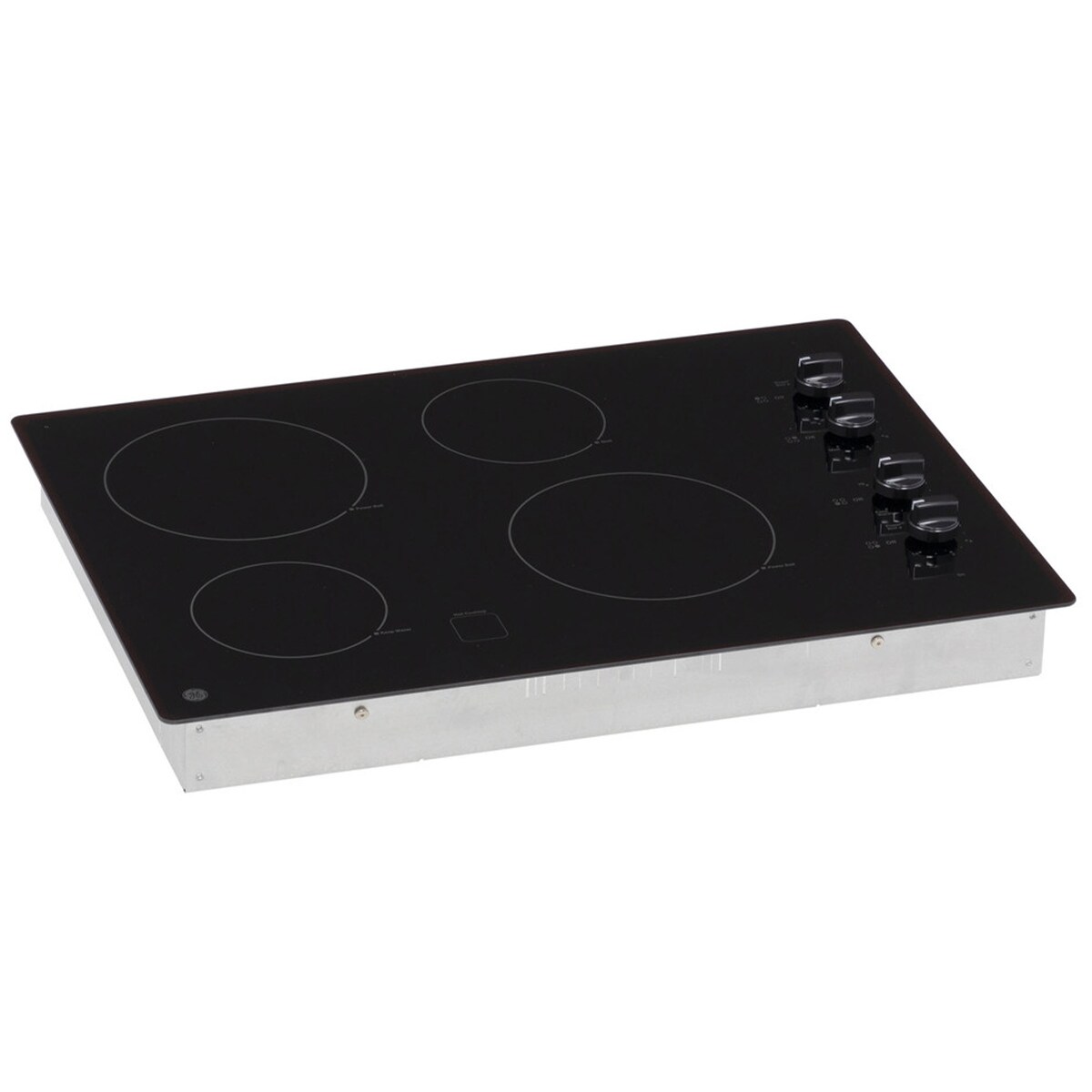 GE 30 in. 4-Burner Electric Cooktop with Simmer Burner & Power Burner - Black, , hires