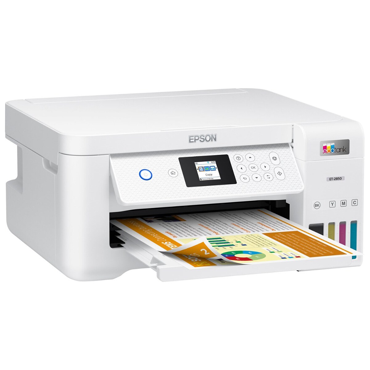 Epson - EcoTank ET-2850 All-in-One Supertank Inkjet Printer - White, , hires