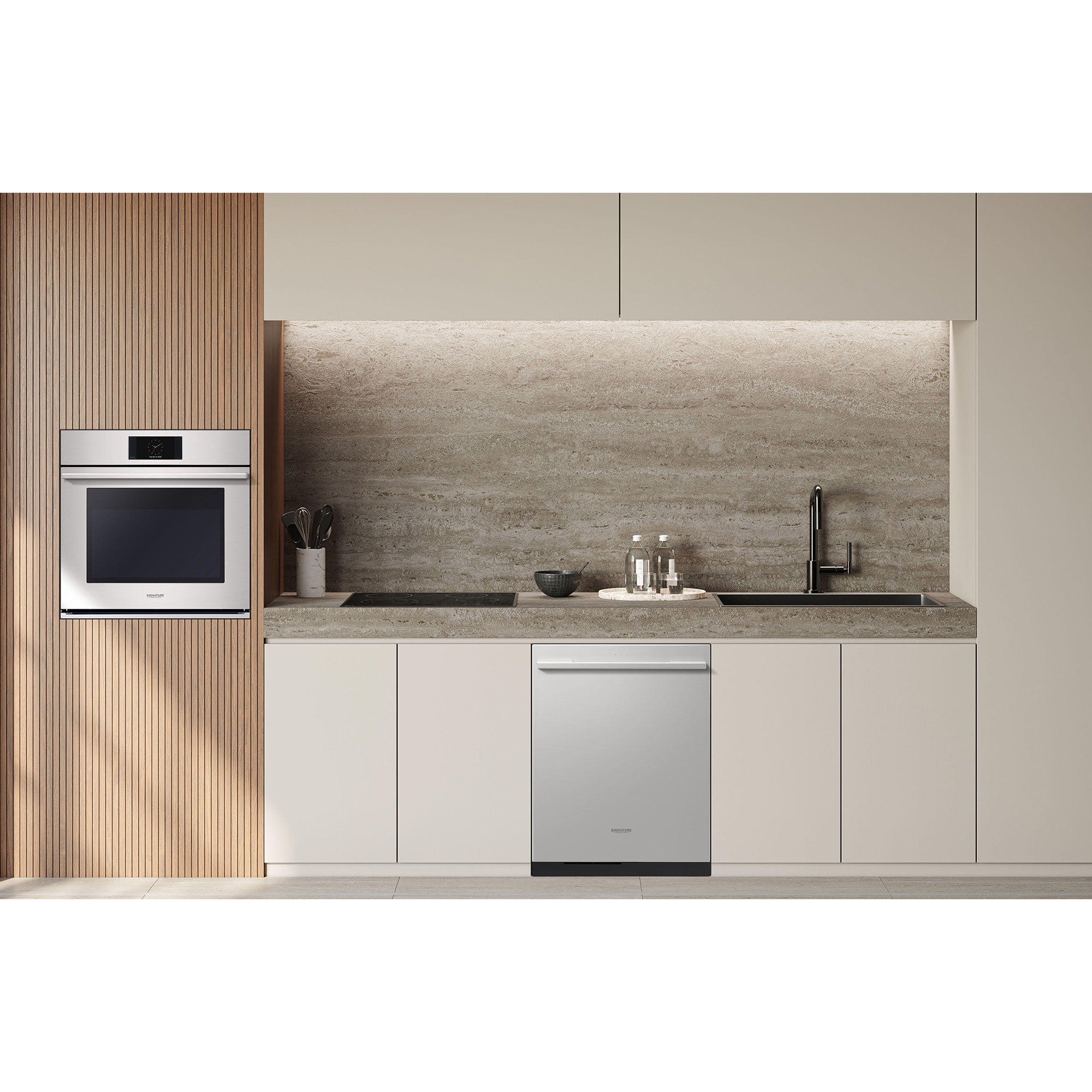 Signature Kitchen Suite Transitional 30 in. 4.7 cu. ft. Smart Steam Electric Single Wall Oven with True European Convection - Stainless Steel, , hires