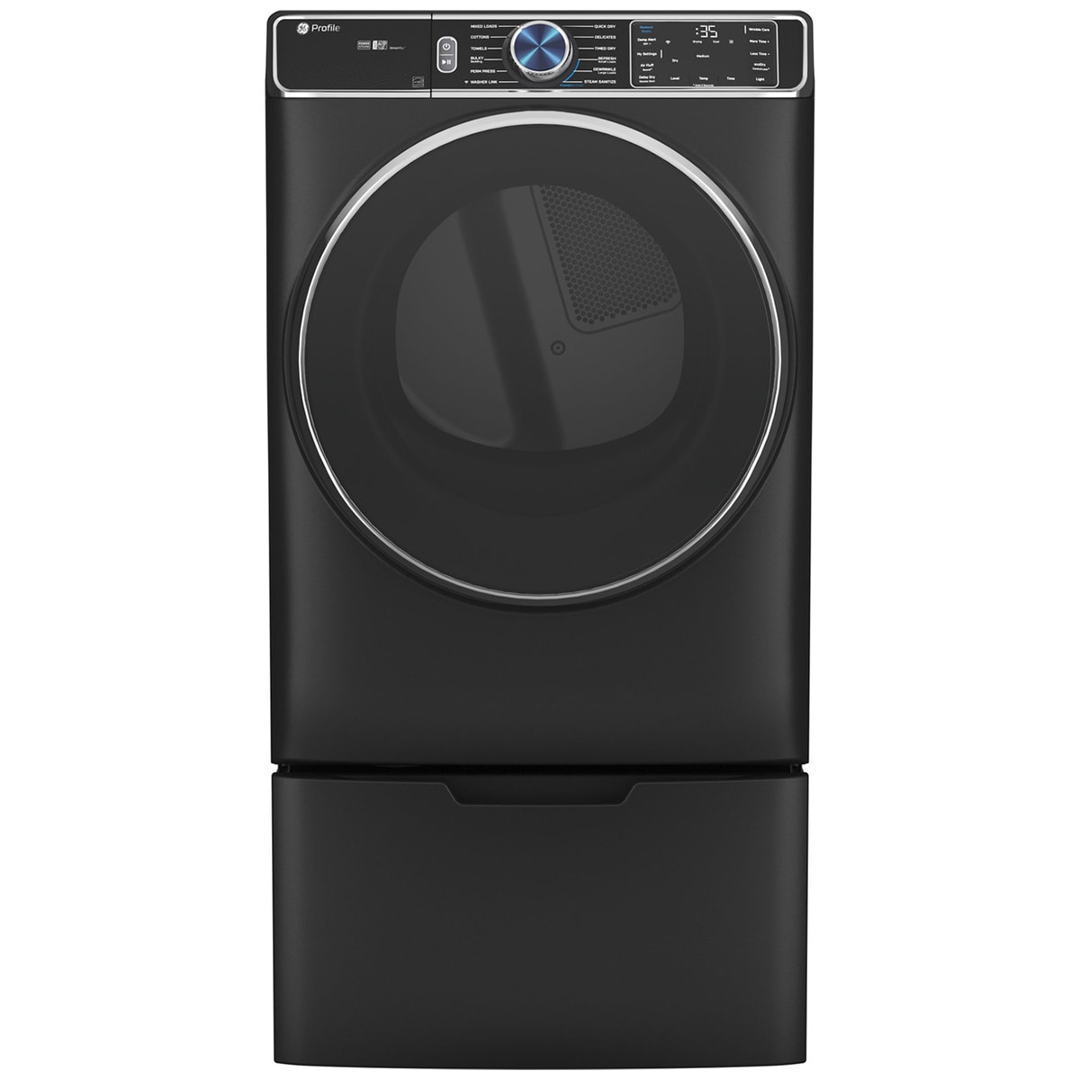 GE 16 in. Pedestal for Washers - Carbon Graphite, , hires