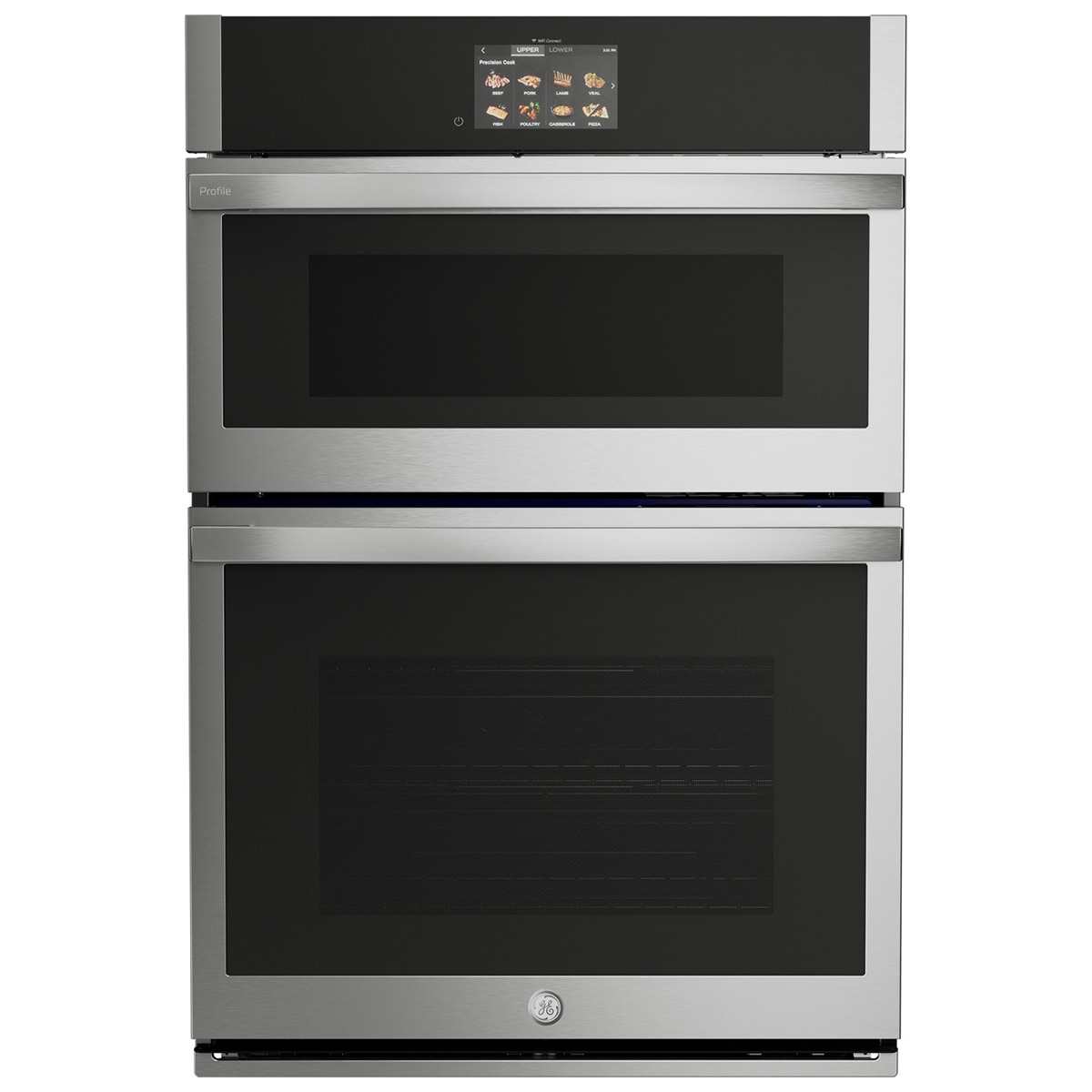 GE Profile 30 in. 6.4 cu. ft. Smart Speed/Steam Electric Microwave/Wall Oven Combo with True European Convection & Sensor Cooking - Stainless Steel, , hires