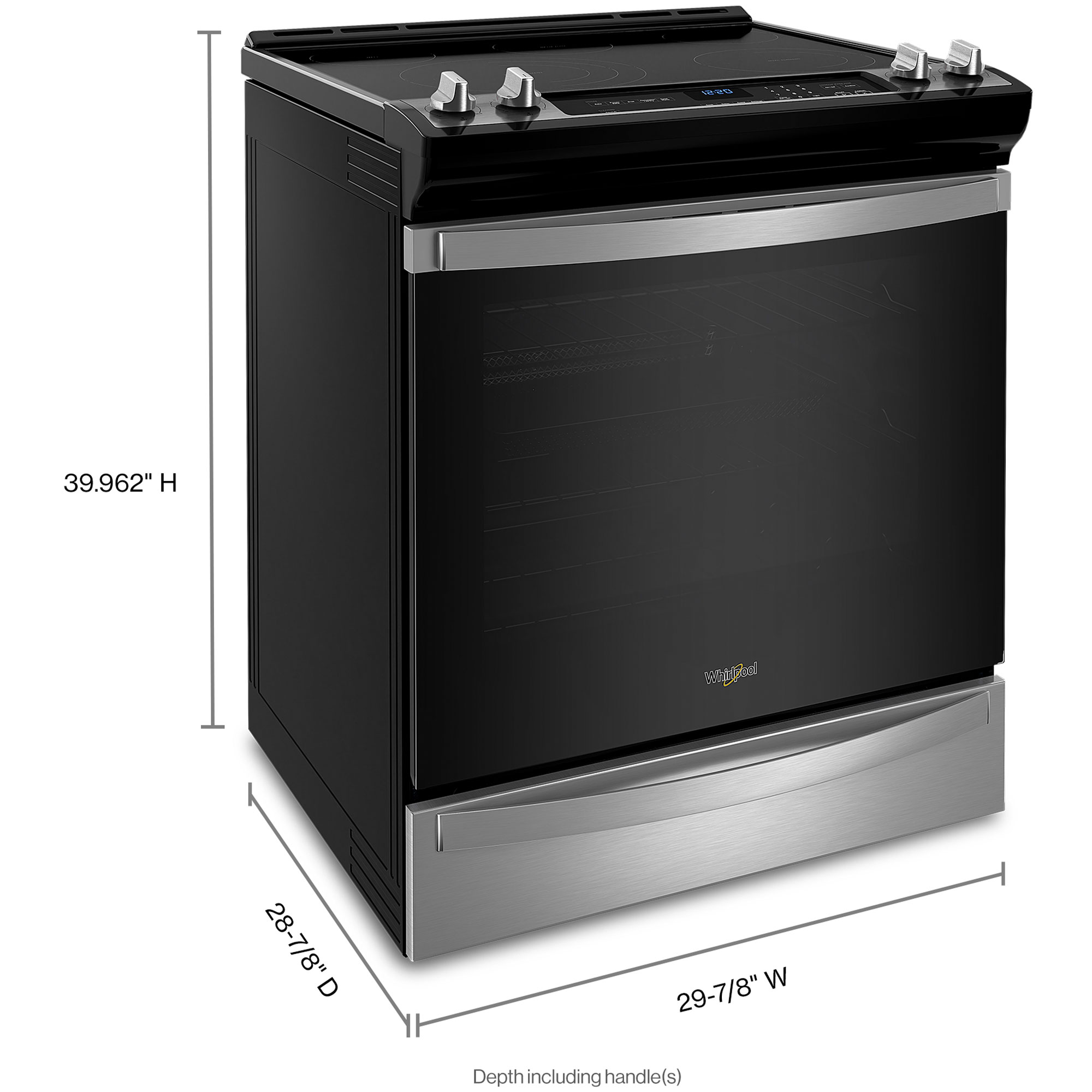 Whirlpool 30 in. 6.4 cu. ft. Air Fry Convection Oven SlideIn Electric