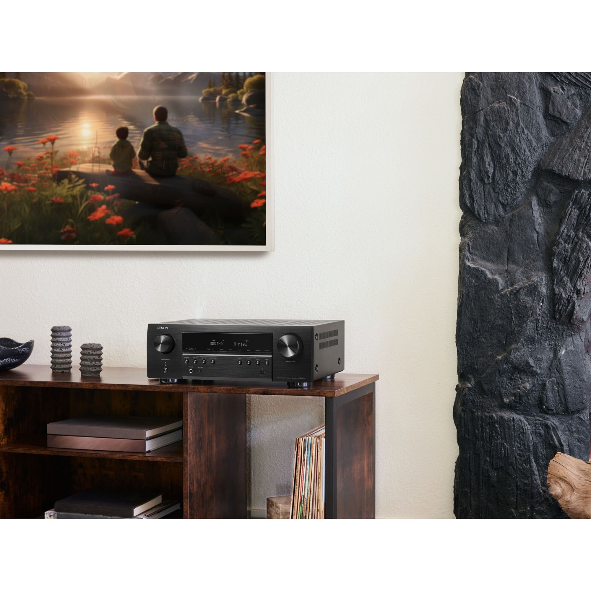 Denon 5.2 Ch. 75W 8K AV Receiver with Built-In HEOS - Black, , hires