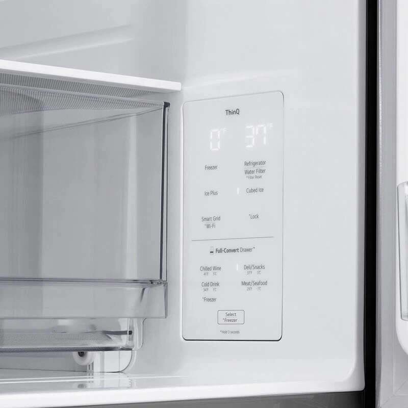 LG 36 in. 29.6 cu. ft. Smart 4-Door French Door Refrigerator with Internal Water Dispenser - PrintProof Stainless Steel, , hires