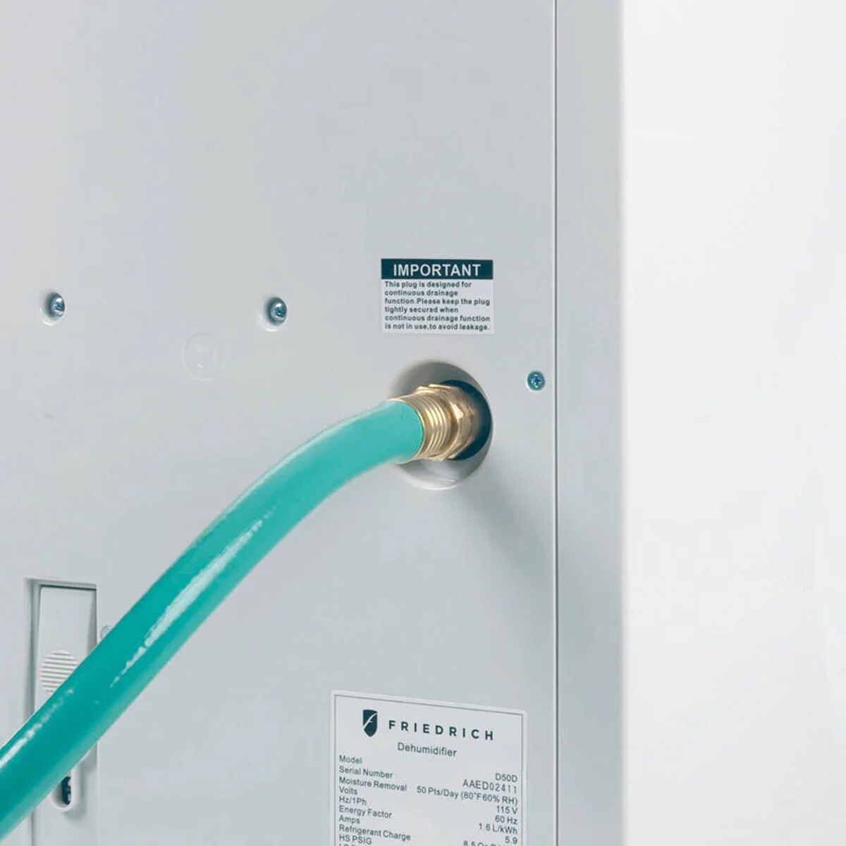 Friedrich 50 Pint 2-Speed Dehumidifier with Built-In Drain Pump, , hires