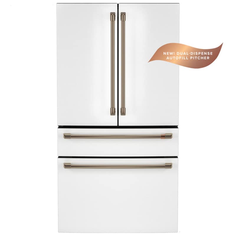 Cafe 36 in. 23.2 cu. ft. Smart Counter Depth 4-Door French Door Refrigerator with Internal Water AutoFill Pitcher - Matte White, , hires