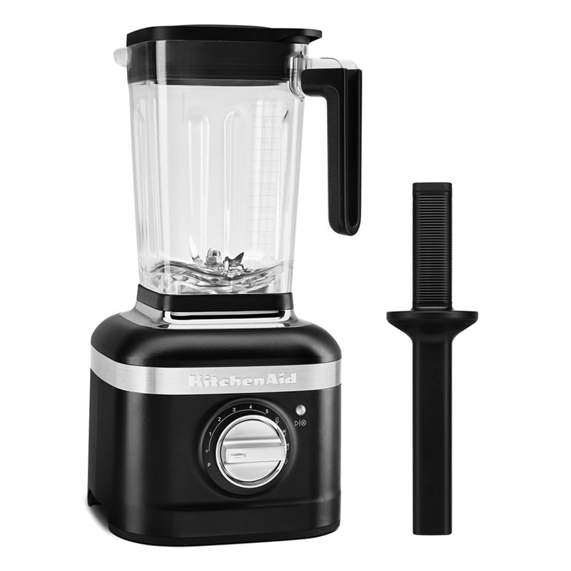 KitchenAid K400 56 Oz. Variable Speed Countertop Blender with Plastic Jar & Tamper - Black Matte, , hires