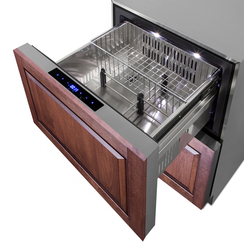 Summit 24 in. 3.3 cu. ft. Outdoor Double Refrigerator & Freezer Drawers - Stainless Steel/Panel Ready, , hires