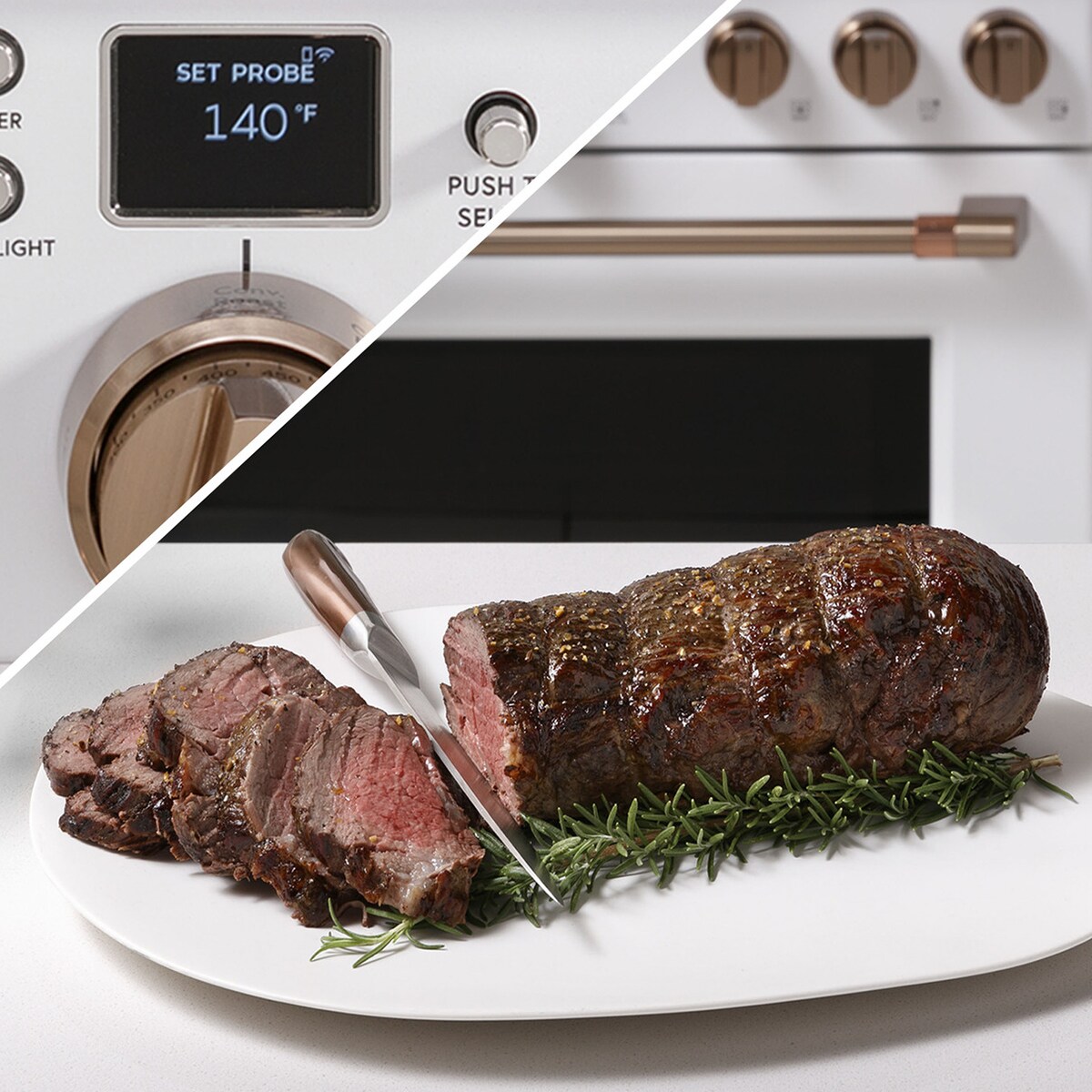 Cafe 36 in. 5.7 cu. ft. Smart Air Fry True European Convection Dual Fuel Range with 6 Sealed Burners - Stainless Steel, Stainless Steel, hires