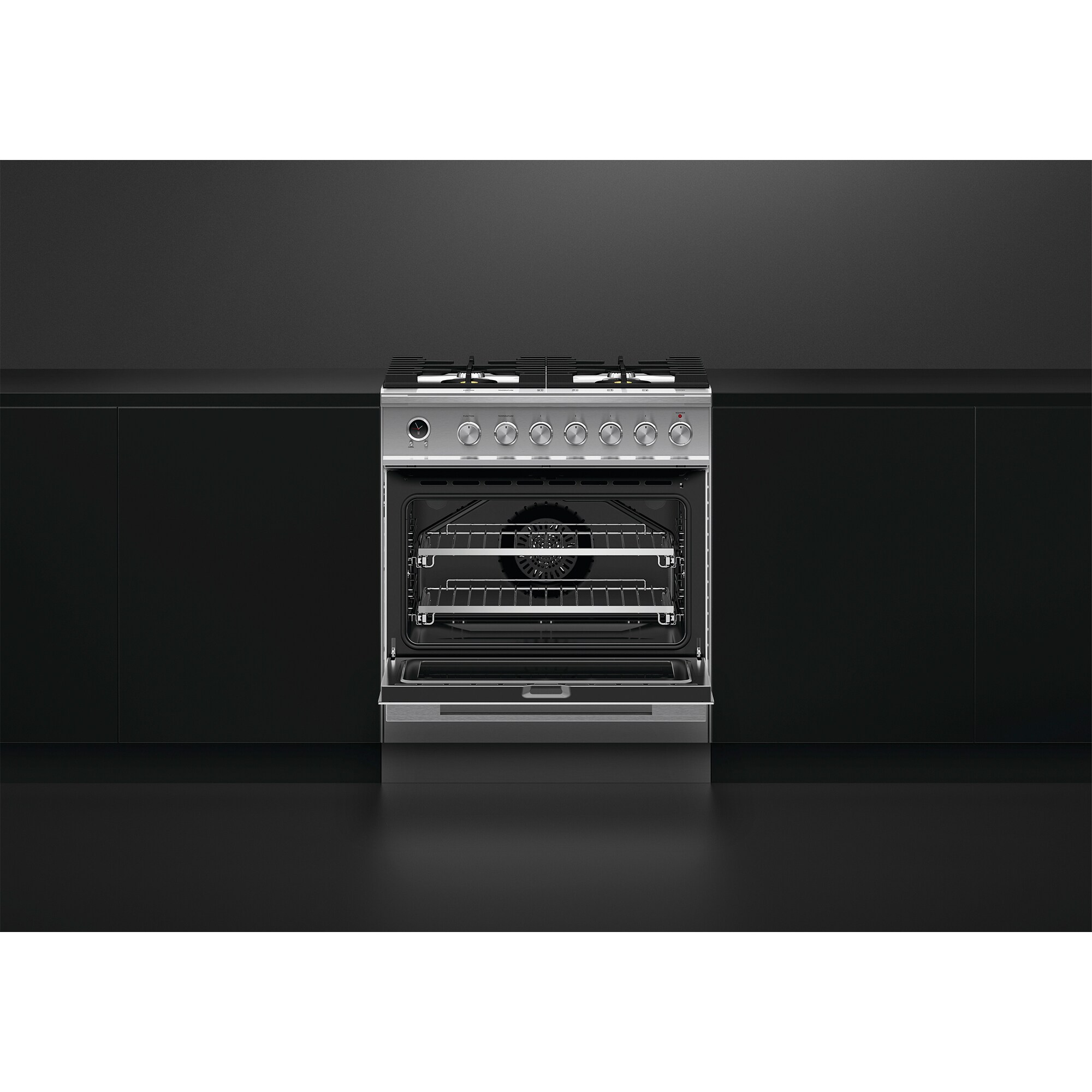 Fisher & Paykel Series 9 30 in. 3.5 cu. ft. True European Convection Dual Fuel Range with 4 Sealed Burners - Stainless Steel, , hires