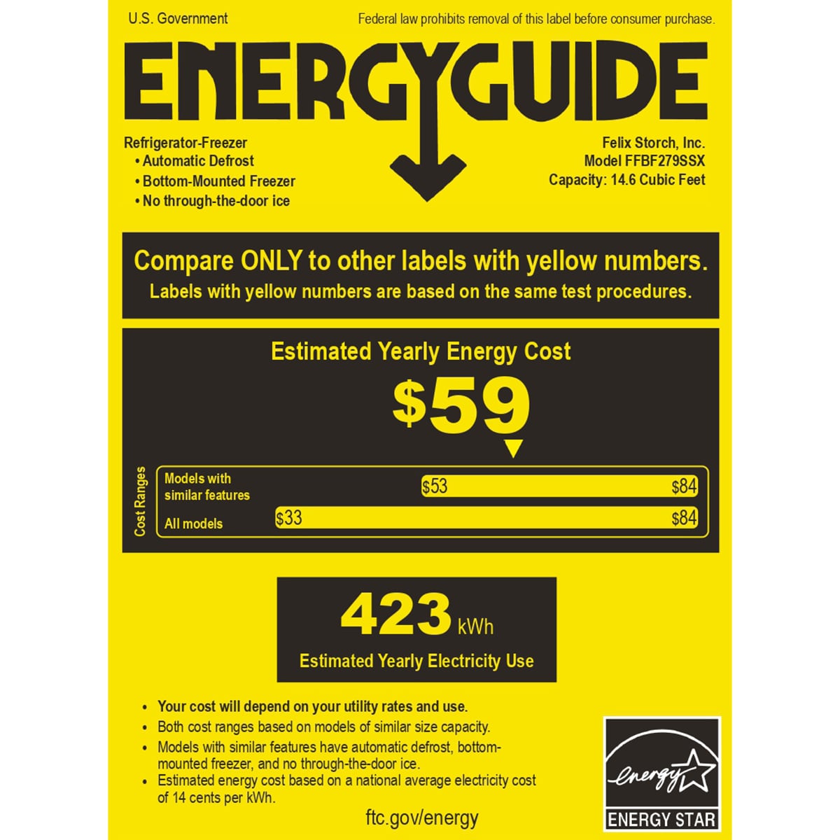 Summit 28 in. 14.6 cu. ft. Counter Depth Bottom Freezer Refrigerator - Stainless Steel, , hires