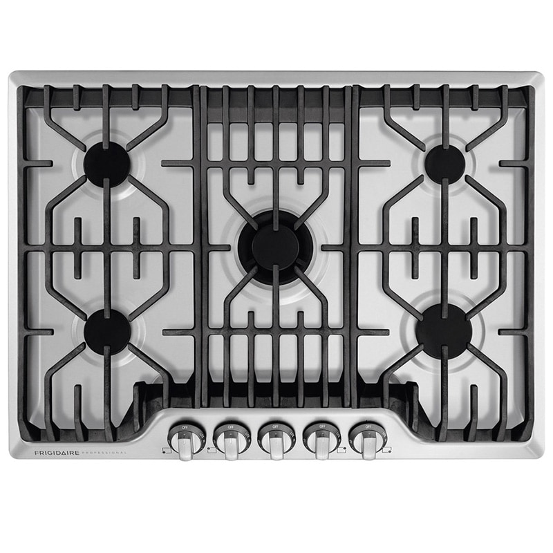 Frigidaire Professional 36 in. 5-Burner Natural Gas Cooktop with Griddle, Simmer Burner & Power Burner - Stainless Steel, , hires