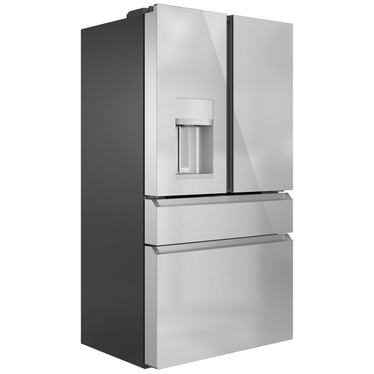 Cafe 36 in. 22.3 cu. ft. Smart Counter Depth 4-Door French Door Refrigerator with Ice & Water Dispenser - Platinum Glass, Platinum Glass, hires