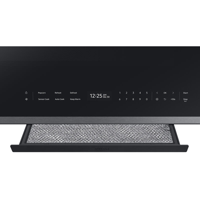 Samsung Bespoke 30 in. 2.1 cu. ft. 1000W Smart Over-the-Range Microwave with 400 CFM & Sensor Cooking - Stainless Steel, Stainless Steel, hires