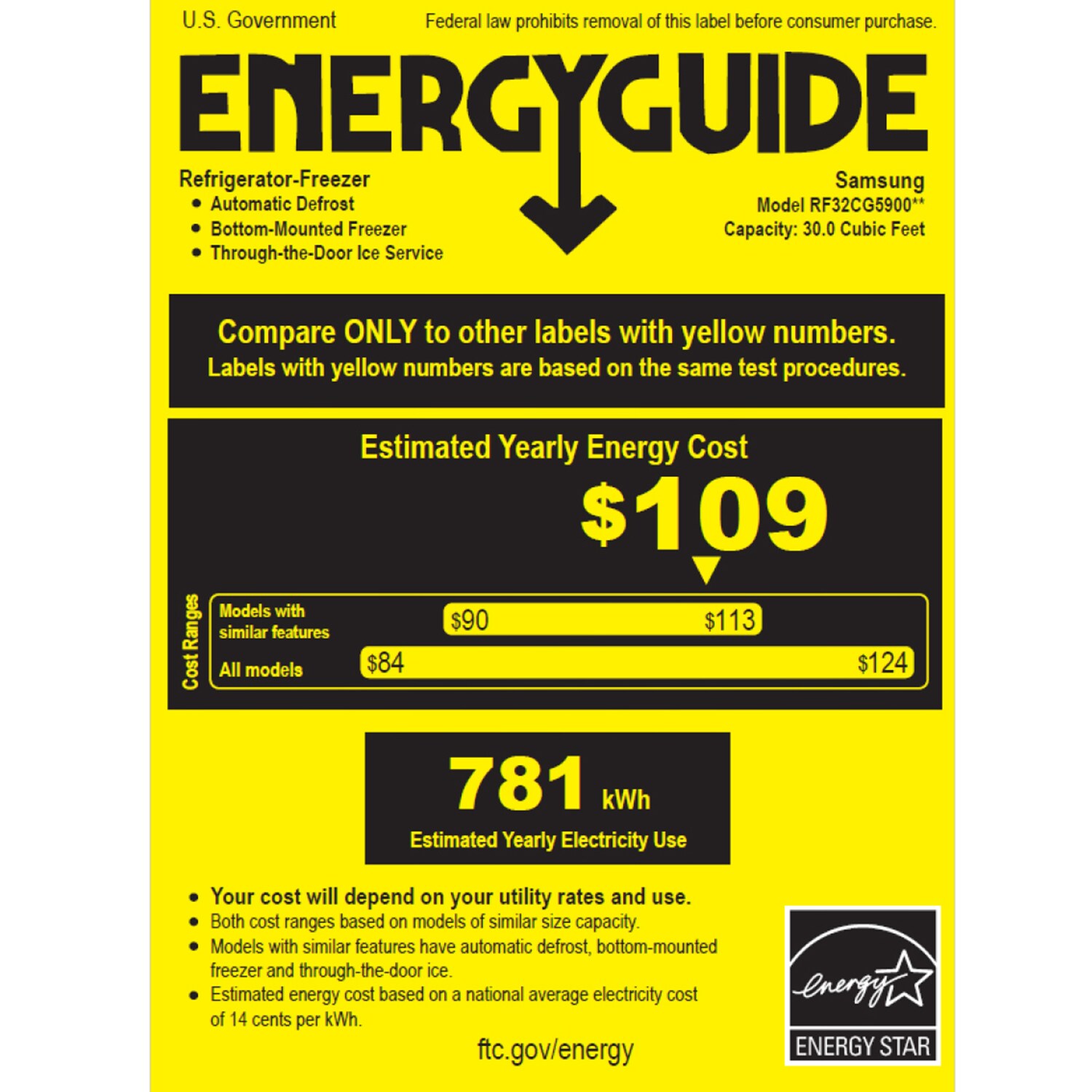 Samsung 36 in. 30 cu. ft. Smart French Door Refrigerator with Ice & Water Dispenser - Fingerprint Resistant Stainless, , hires