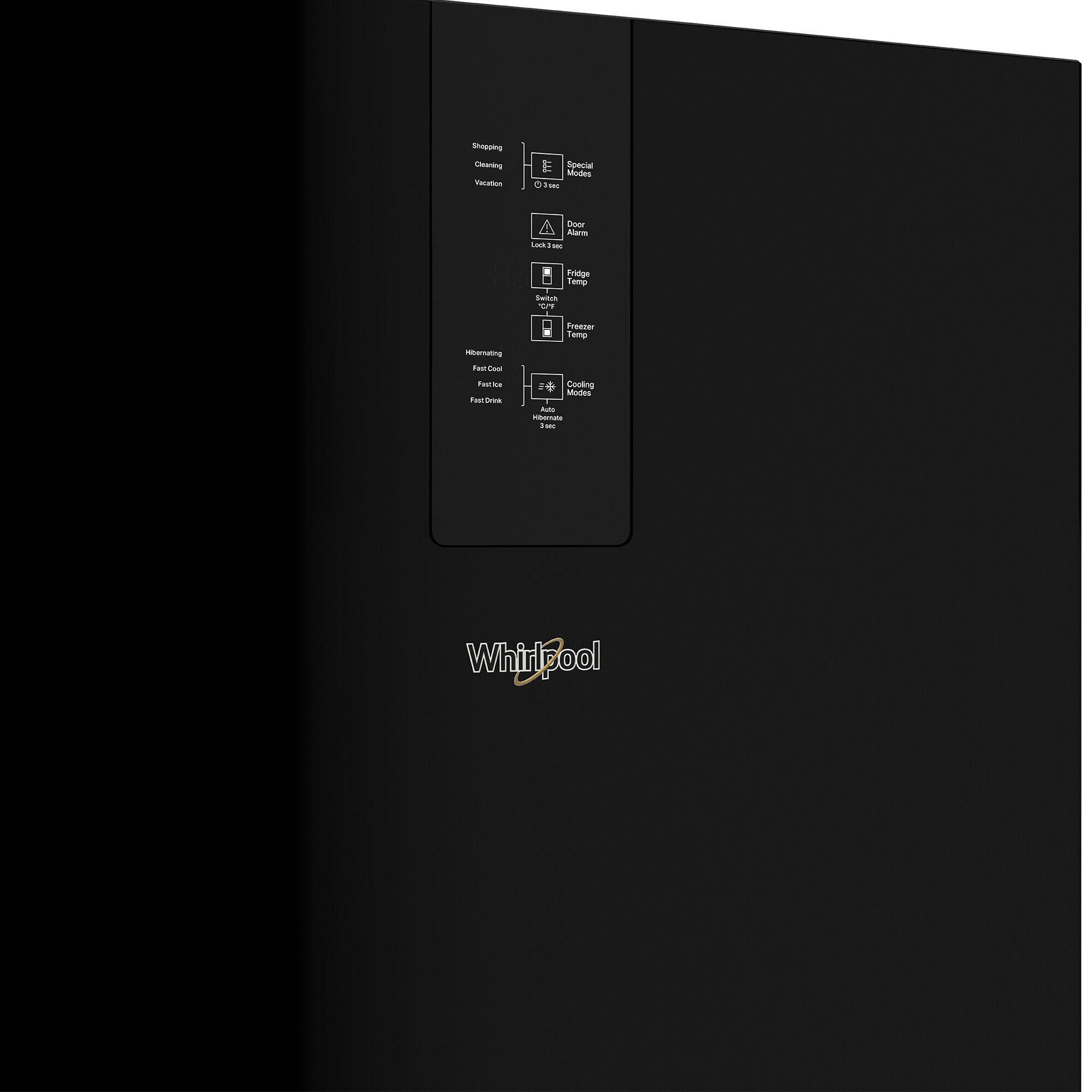 Whirlpool 24 in. 12.9 cu. ft. Counter Depth Garage Ready Bottom Freezer Refrigerator - Black, Black, hires
