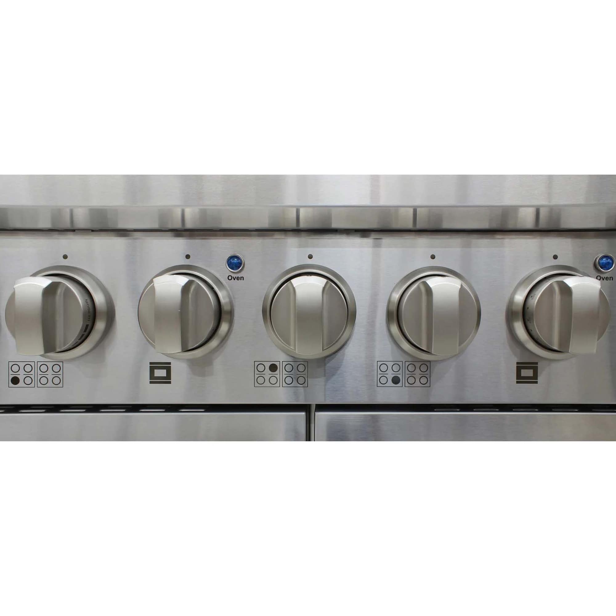 Brama 48 in. 6.7 cu. ft. Standard Convection Double Oven Dual Fuel Range with 8 Sealed Burners & Grill - Stainless Steel, , hires