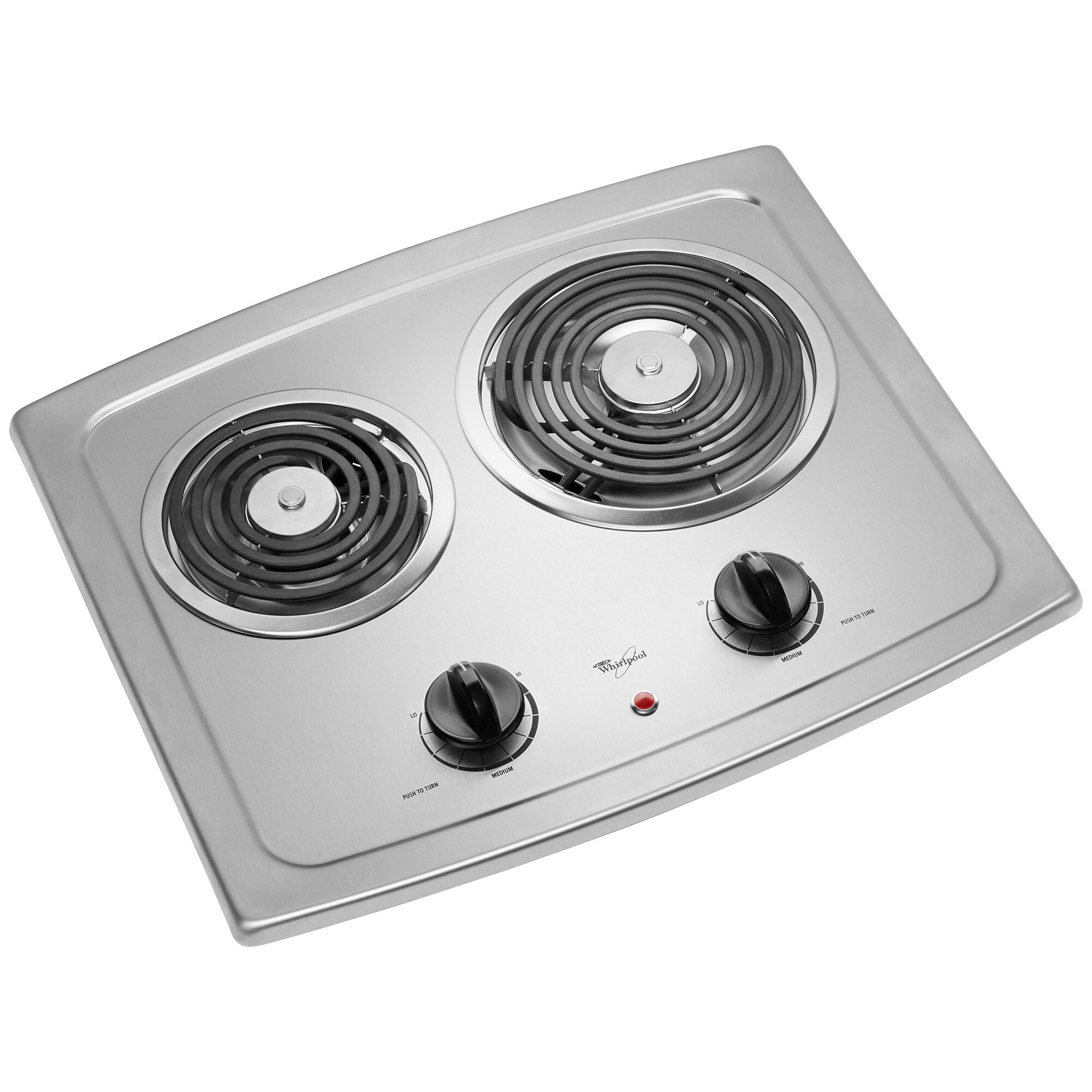 Whirlpool 21 in. 2-Burner Electric Cooktop - Stainless Steel, Stainless Steel, hires