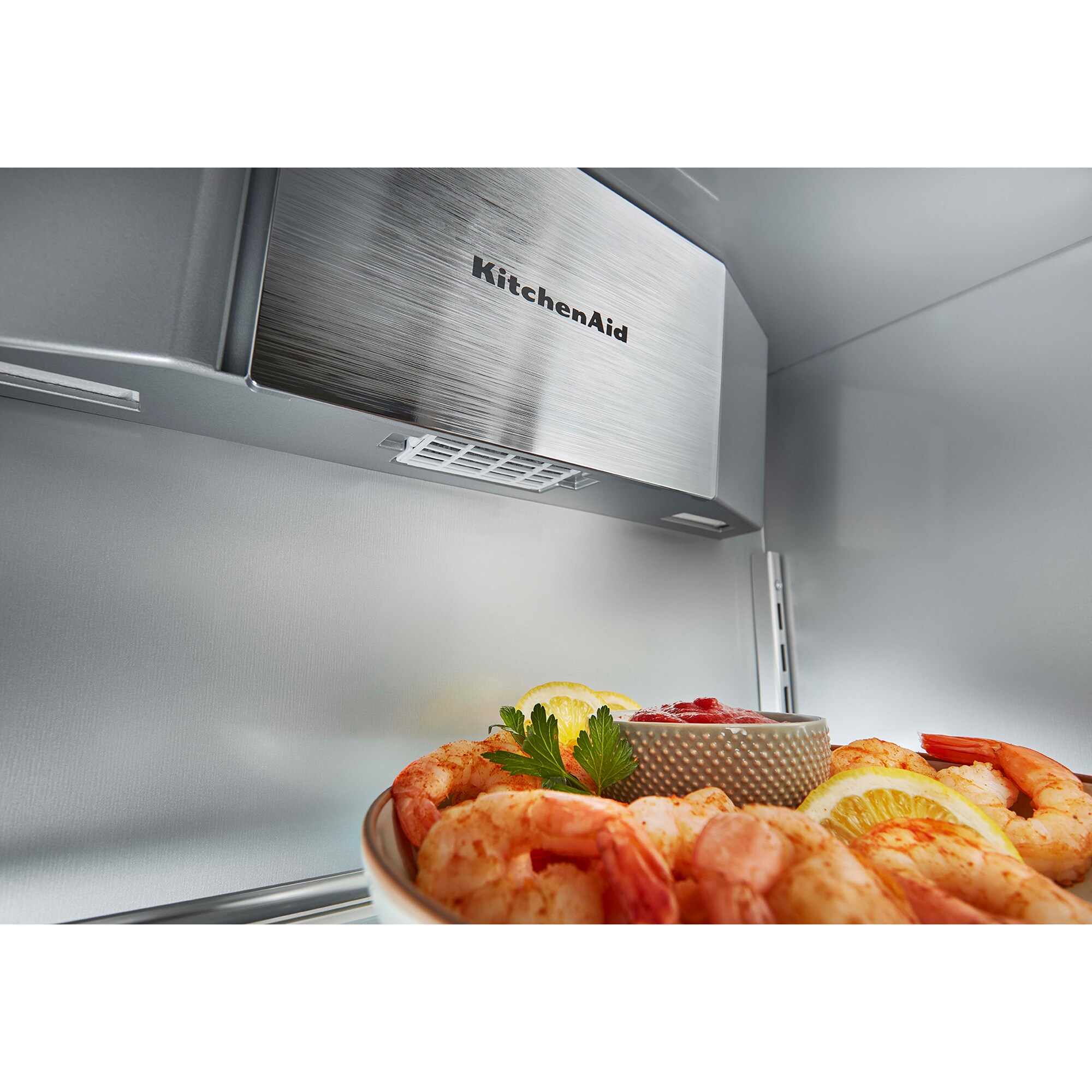 KitchenAid 42 in. 25.5 cu. ft. Built-In Counter Depth Side by Side Refrigerator with Ice Maker - Custom Panel Ready, , hires