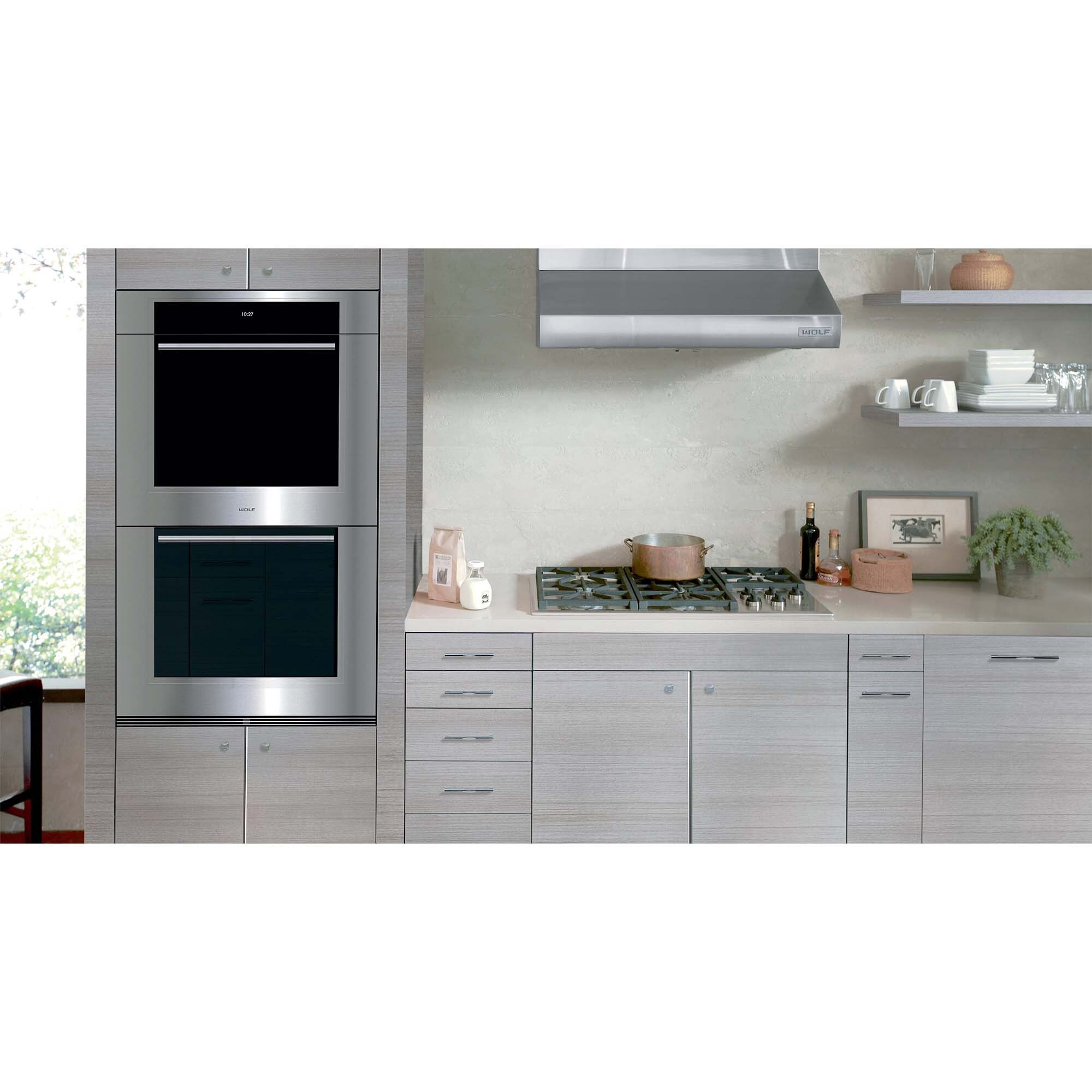 Wolf Transitional 36 in. 5-Burner Natural Gas Cooktop with Simmer Burner & Power Burner - Stainless Steel, , hires