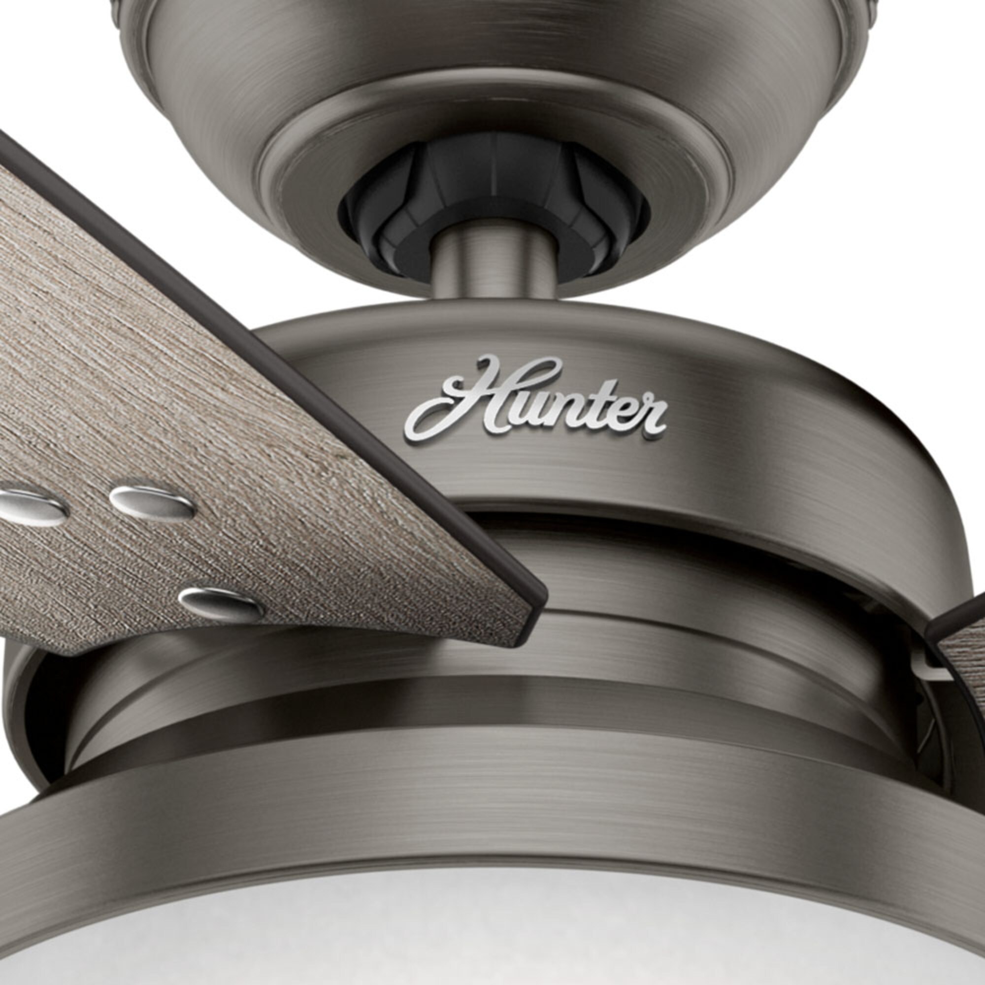 Hunter Sentinel 52 in. Ceiling Fan with LED Light Kit and Handheld Remote - Brushed Slate, Brushed Slate, hires