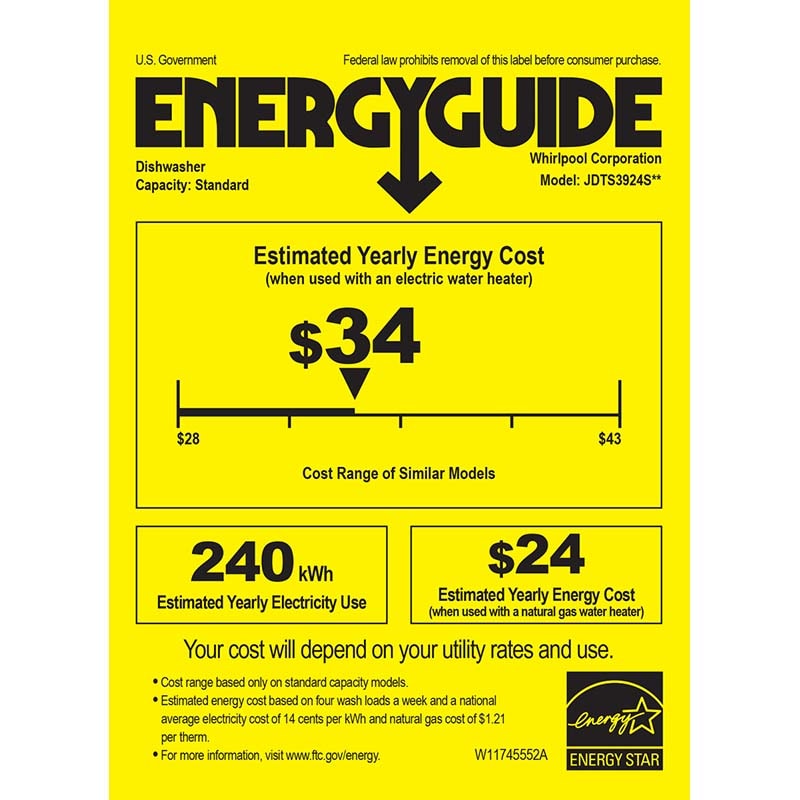 JennAir Rise 24 in. Top Control Dishwasher with 39 dBa Sound Level & 3rd-Rack - Stainless Steel, , hires