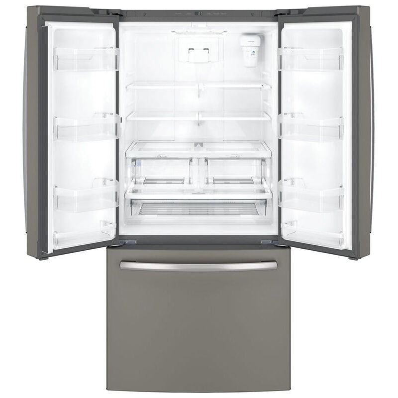 GE 33 in. 24.7 cu. ft. French Door Refrigerator with Internal Water Dispenser - Fingerprint Resistant Slate, Slate, hires