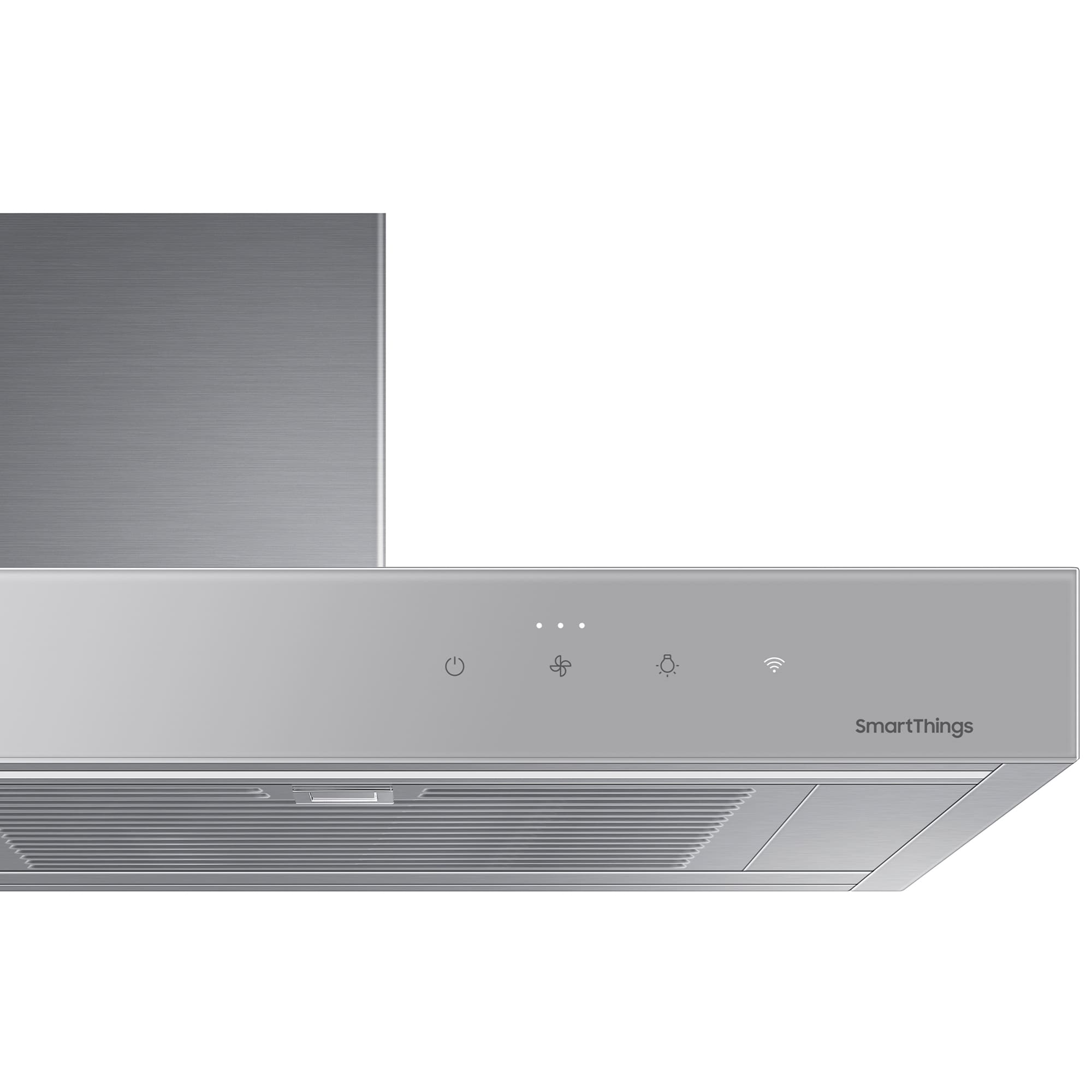 Samsung 30 in. Smart Convertible Chimney Style Range Hood with 630 CFM, 4 Fan Speeds & 1 LED Light - Gray, , hires