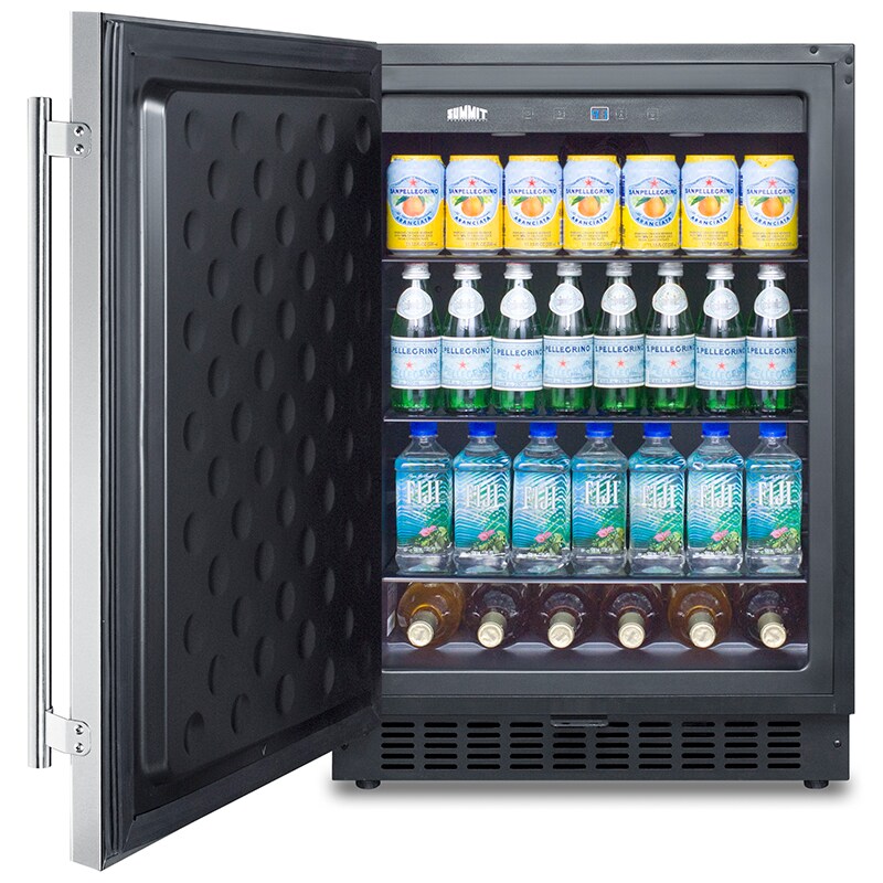 Summit 24 in. 4.6 cu. ft. Left-Hinged Undercounter Refrigerator - Stainless Steel, , hires