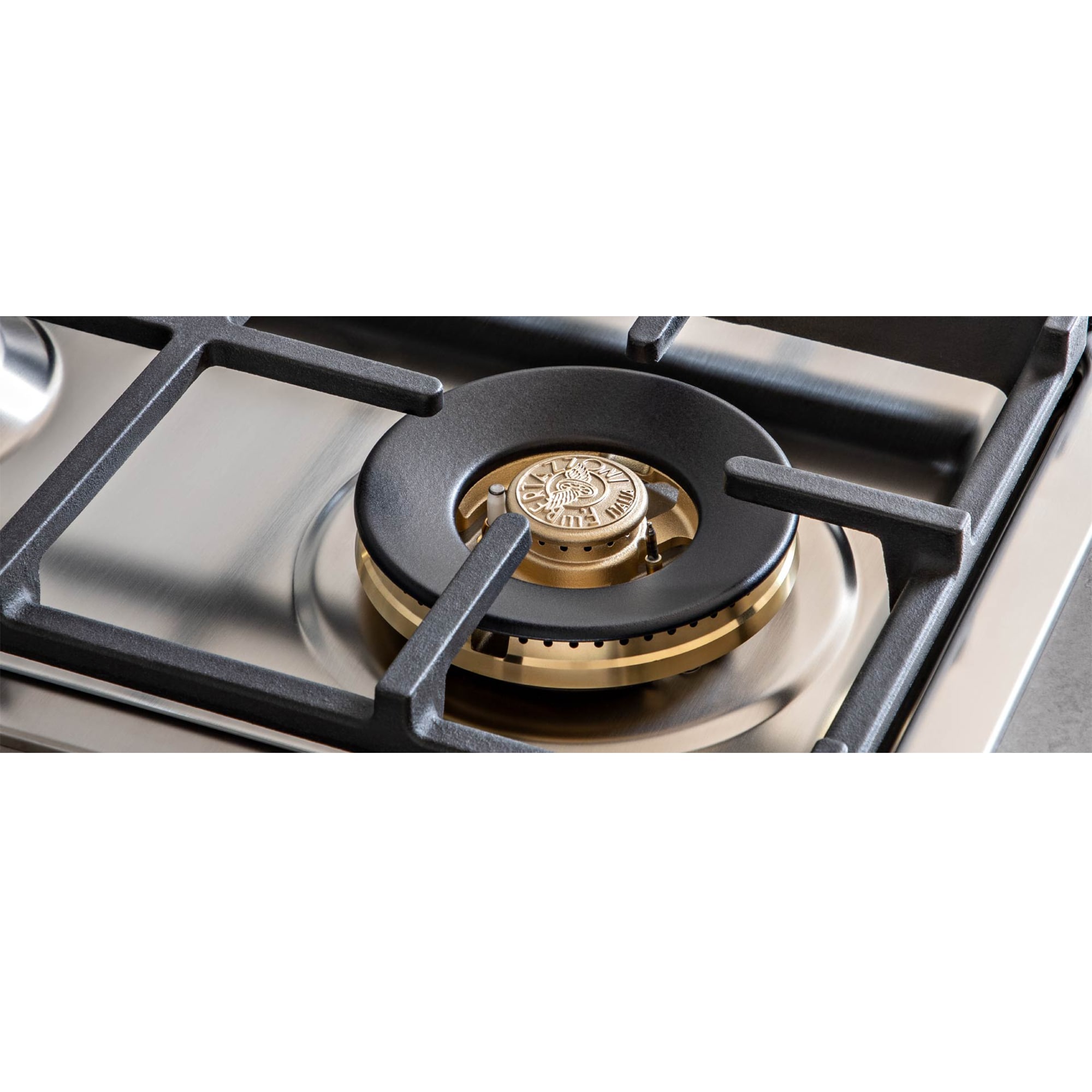 Bertazzoni Master Series 30 in. 4-Burner Natural Gas Cooktop with Brass Simmer Burner & Brass Power Burner - Stainless Steel, , hires