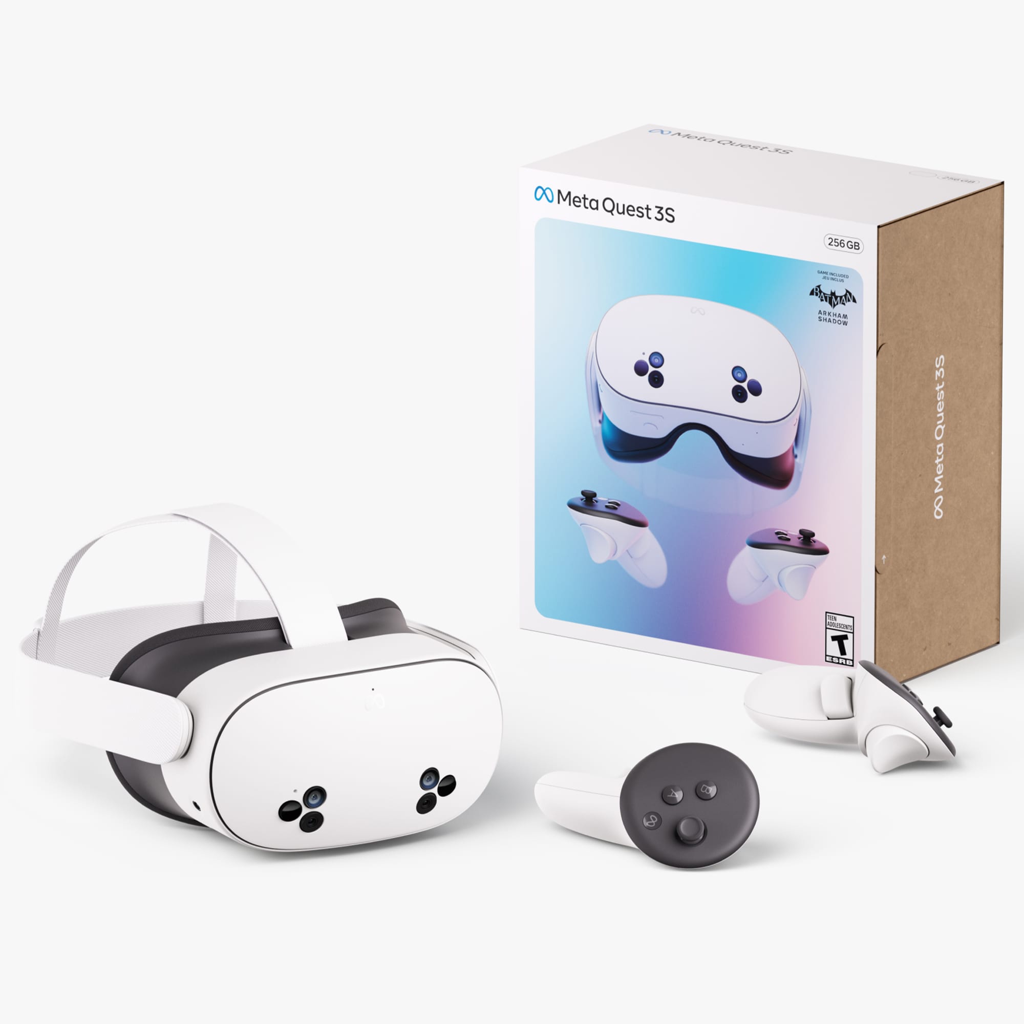Meta Quest 3s 256GB Virtual Reality Headset - Batman: Arkham Shadow & a 3-month Trial of Meta Quest+ Included - White, , hires
