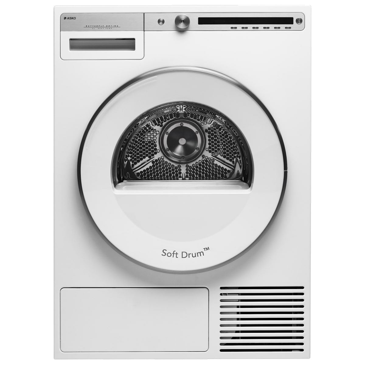 Asko Logic 24 in. 5.1 cu. ft. Stackable Ventless Electric Dryer with Heat Pump, Sensor Dry & Steam Cycle - White, , hires